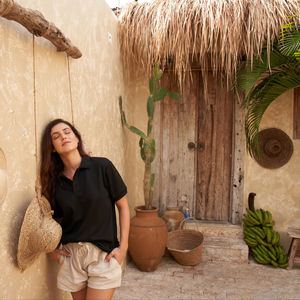 เสื้อยืดลำลองยูนิเซ็กซ์ BEAM ผ้าฝ้าย 100% ไม่ถักทอ ซักเอนไซม์ ผ้าเรียบ สีพื้น ไซส์ใหญ่ ระบายอากาศ ซับเหงื่อ แขนสั้น - Product Image 1