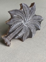 Stempel Kayu Ukiran Tangan Bentuk Pohon Palem |   Kain Tekstil India, Kertas, Cap Tangan