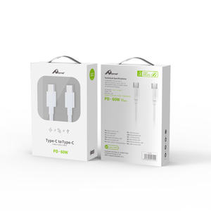 Disfruta de 60W de carga rápida 1M, blanco, tipo C a tipo C, USB 3,0, cable de datos compatible, disfruta de transferencia de datos de alta velocidad - Product Image 2