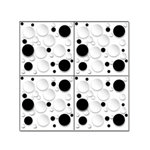 Azulejos de Cerámica para Piso de 9 mm de Espesor, Serie 3D, Blancos Brillantes, Impermeables, Antideslizantes, 600x600 mm, para Baño y Cocina, Venta al por Mayor - Product Image 2