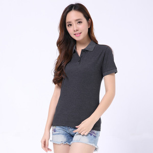 17 colores 180g 65% algodón 35% poliéster logotipo personalizado mujeres polos en blanco liso hombres Golf manga corta Mujer camiseta para hombres - Product Image 6