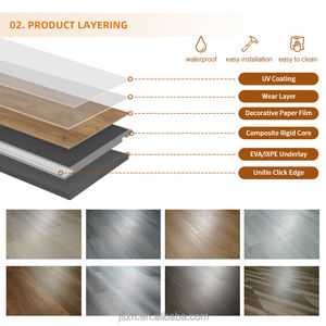 แผ่นปูพื้น PVC 6มม. ดูเรียบง่ายสำหรับโรงแรมพื้นไม้กระดานไวนิล - Product Image 6