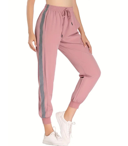 Pantalones de chándal informales de alta calidad para mujer, pantalones holgados de talla grande con logotipo personalizado, pierna ancha, Material de poliéster transpirable de secado rápido - Product Image 1