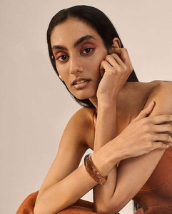 Bracelets en acrylique épais pour femmes, bracelets géométriques en résine acrylique, bracelet en acétate moucheté, bracelet statement coloré - Product Image 3