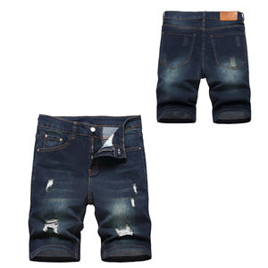 Custom Streetwear Bordado Diseño 100% Algodón Hombres Pantalones cortos de mezclilla Precios al por mayor Hombres Pantalones cortos de mezclilla - Product Image 1