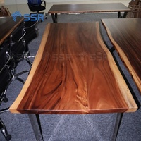SSR VINA-Raintree Wood Edge Colle Live Edge Countertop-Ensembles de table à manger Table en bois massif Live Edge