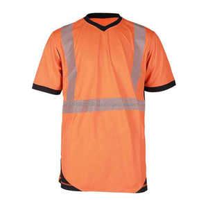 Wholesale Custom High Visibility Work T-<b>Shirt</b> Reflective Safety <b>Shirt</b> for Men Work <b>Shirts</b> with Pocket for Construction - Product Image 3