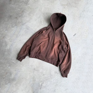 OEM Custom <b>Yourself</b> Casual Soft Comfortable Plain Blank Vintage 100% Cotton Pullover Hoodie Rhinestone Design Winter for Men - Product Image 1