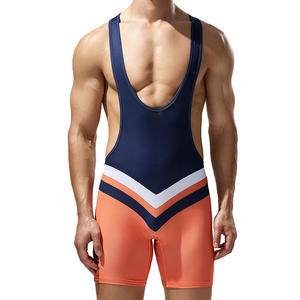 2025 ALBANIA International Men's Wrestling Singlets personalizado nuevo diseño logotipo frontal sublimación Spandex/poliéster a prueba de encogimiento - Product Image 4