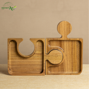 Plateau de service modulaire en bois d'acacia durable, durable, recyclable - Product Image 3