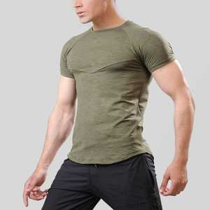 T-shirt d'entraînement de gymnastique pour hommes de musculation musculaire en jersey respirant léger en polyester - Product Image 5