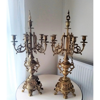 Ensemble de 2 chandeliers vintage faits à la main de qualité supérieure pour la décoration de la maison et la table de mariage