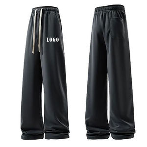 New Style Custom <b>Men's</b> Flared Jogger Track Pants <b>Casual</b> Baggy Sweat <b>Trouser</b> <b>Elastic</b> <b>Waist</b> Stacked Sweatpants for <b>Men's</b> Pants - Product Image 3