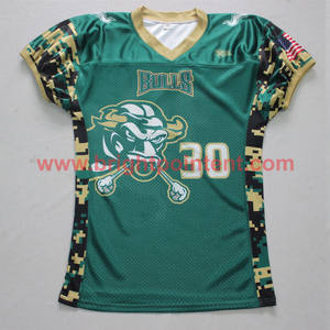 Uniformes de Fútbol Americano para Hombre, Personalizados por Sublimación, Manga Corta, Transpirables, de Secado Rápido, 100% Poliéster - Product Image 3