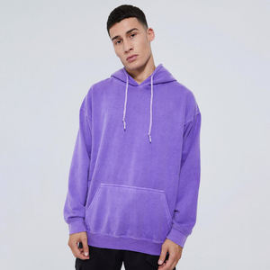 Sweat à capuche surdimensionné blanc délavé à la pierre Sweat à capuche personnalisé délavé à l'acide Sweat à capuche vintage délavé avec sérigraphie - Product Image 1