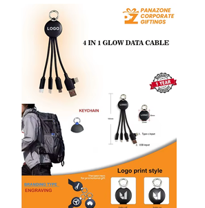 Câble de données LED Glow 4 en 1 pour une charge rapide et un transfert de données rapide, compatible avec les smartphones, les tablettes et le type C - Product Image 3