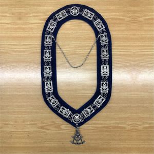 ปลอกคอเงินสำหรับ Masonic Regalia สีฟ้า - Product Image 1