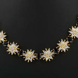 Kundan Jewellery <b>Locket</b> Set - Golden & Blue - Product Image 3