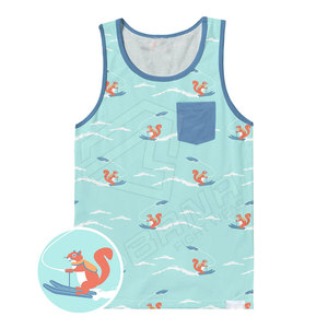 Débardeur personnalisable en polyester écologique à séchage rapide, col rond, respirant, grande taille, pour hommes, vêtements de sport décontractés - Product Image 3