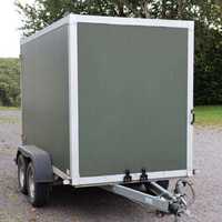 Remorque à plateau fermé WM Meyer WM C100 à essieu simple, la plus vendue, pour le transport de marchandises