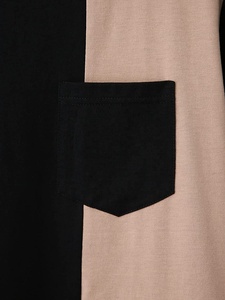 <b>Men's</b> Striped Round Neck Short Sleeve Tee <b>Shirt</b> Casual Outdoor Summer Color Blocked Tshirt <b>with</b> <b>Pocket</b> - Product Image 4