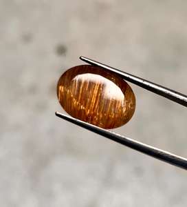 Piedra preciosa ovalada facetada de rutilo dorado natural para la fabricación de joyas piedras preciosas sueltas de corte rutailed raras - Product Image 4