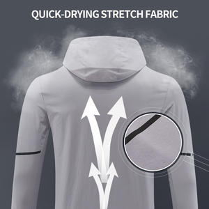 High Quality Wholesale Low MOQ <b>Jacket</b> Zipper Pocket <b>Reflective</b> Gym Fitness Lightweight Breathable <b>Jacket</b> for <b>Men</b> - Product Image 3