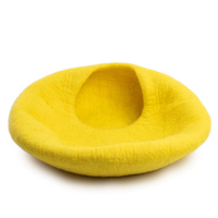 Modern premium kleine kattenholletje gestreept dierenpatroon wollen stijl comfortabel huisdierenbed in regenboogkleuren vilt cadeau voor honden