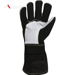 Gants de soudage TIG sur mesure en cuir de vachette pleine fleur avec ajustement confortable, fonctions anti-coupure, anti-choc, anti-dérapants et anti-chaleur - Product Image 5