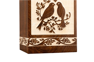 โกศใส่เถ้ากระดูกโรสวู้ดพร้อมรูปนกทำจากไม้ที่ระลึกสำหรับตกแต่ง - Product Image 5