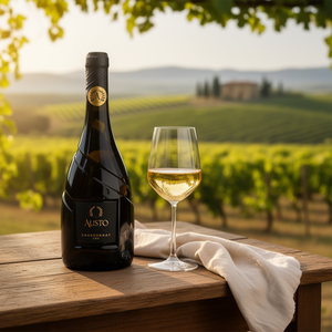 AUSTO Chardonnay Varietale Oak 750ml Rich Oaked Italian <b>Wine</b> Made in Italy 6 Bottles Per Box - Product Image 3