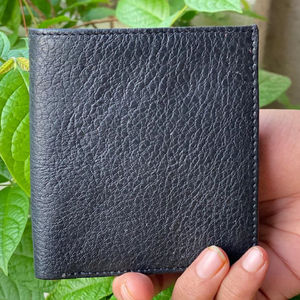 Cartera de cuero genuino para hombre, billetera de piel auténtica hecha a mano - Product Image 3