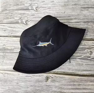 Pêcheurs seau chapeau Logo personnalisé exportation en gros Type unisexe poisson lettres seau été seaux chapeaux broderie - Product Image 1