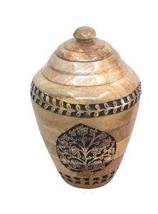 Vente en gros d'urne funéraire moderne en bois personnalisée vase funéraire décoratif pour cendres pour adultes urnes funéraires gravées pour hommes et femmes - Product Image 3