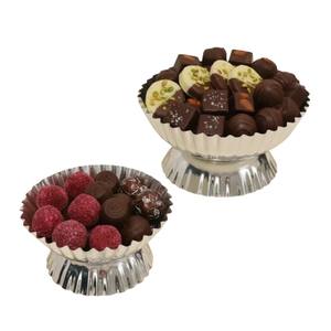 Bol de service en acier inoxydable martelé, best-seller, bol à chocolat, présentoir à desserts pour la décoration de table à la maison, bol de service - Product Image 2