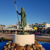 Décoration de jardin extérieur métal bronze antique statue de poseidon grec à vendre