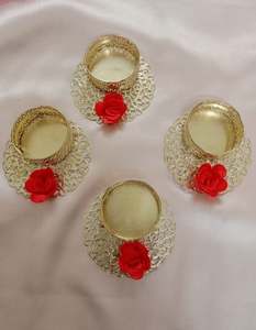 Antique <b>Silver</b> Color Candlestick Holder Table <b>Top</b> Tealight Holder Candle Diwali Diya & Unique Design Candlestick Holders Bulk - Product Image 1