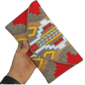 Bolsos de Mensajero de estilo bohemio de diseñador para mujer india, bolsos hechos a mano, bolsos de fiesta con cuentas para compras de noche, venta al por mayor - Product Image 5