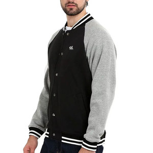 Men's Customizable <b>Canvas</b> Letterman Jackets with Stand Collar-High Quality Custom Logo & Colors Wholesale OEM Service - Product Image 5