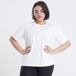 เสื้อยืดระบายอากาศได้ดีสำหรับผู้หญิงเสื้อยืดคอกลมสำหรับผู้หญิงเสื้อยืดใส่สบายสำหรับ100% ไซส์ใหญ่พิเศษผ้าฝ้าย - Product Image 2