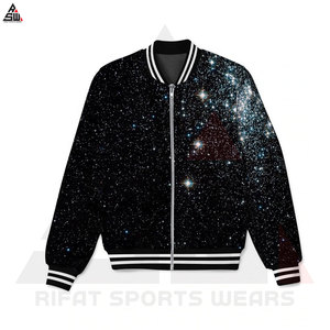 New Style Customized Winter Bomber <b>Jacket</b> with High Quality Sublimation Printing Front Logo Design Windproof <b>Men's</b> - Product Image 5