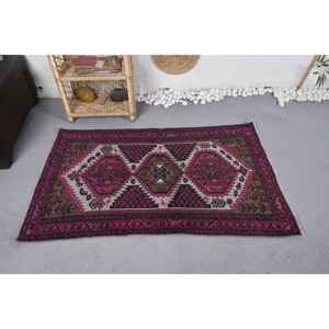 Classic Pink Brown Vintage <b>Turkish</b> Rug 3.1 X 4.9 ft Wool Large Area Living Room <b>Carpet</b> with Latex Backing for Teens Hallway Use - Product Image 3