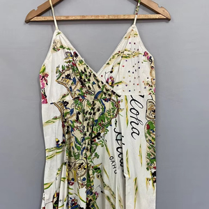 Vestido Vintage Holgado con Cuello en V para Mujer, Bordado de Alta Resistencia, Estilo de Fiesta, Primavera, Venta Al por Mayor - Product Image 1