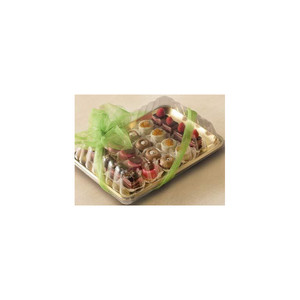 Kado No. 6 alcas 345x253H24mm ถาดเสิร์ฟขนมพลาสติกสีทอง50ชิ้น - Product Image 1