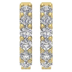 Boucles d'oreilles en diamant de laboratoire en gros, or 14 carats, certifiées IGI, 0,80 ct, DEF VS1, taille ronde brillante, 3,5 g - Product Image 5