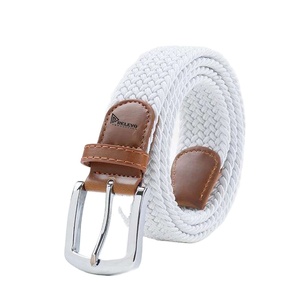 Men's Casual <b>Elastic</b> <b>Belt</b> Alloy Buckle Adjustable 110-130cm 3.5cm Width Custom Logo Eco-Friendly - Product Image 1