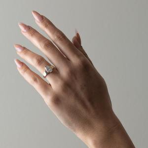 Bague de fiançailles de luxe 2 carats Moissanite VVS2 clarté ronde taille brillante en argent sterling pour les femmes exportation en gros - Product Image 1