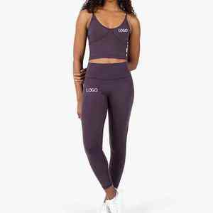 Ensemble de survêtement personnalisé pour femme : sweat-shirt à capuche court, pull-over, pantalon droit, jogging, tissu polaire, haute qualité - Product Image 1