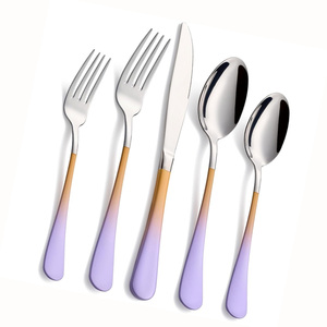 Wholesale Customized Stylish Gold Metal Stainless Steel Cutlery <b>Set</b> Spoon <b>Fork</b> <b>Knife</b> for Hotels Wedding Events Business Gifts - Product Image 4