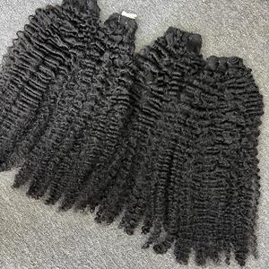 Cabello rizado de trama de la mejor calidad, cabello humano 100%, cabello crudo Camboyano de un donante - Product Image 5